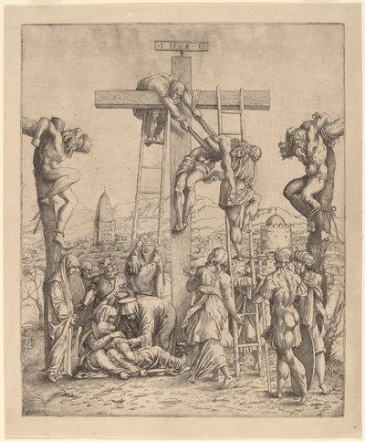 Nedstigningen fra korset af Netherlandish 16th Century after Andrea Mantegna