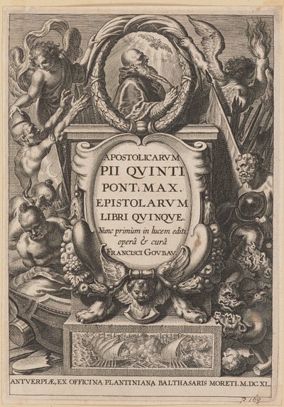 Titelblad for Apostolicarvm PII Qvinti Pont. Max... af Netherlandish 17th Century after Sir Peter Paul Rubens