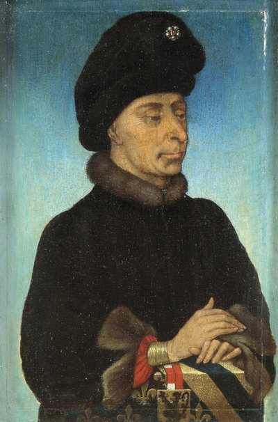 Portræt af Johannes den frygtløse, hertug af Bourgogne, midten af det 15. århundrede. af Netherlandish Master