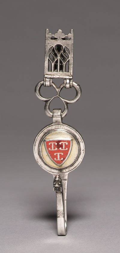 Clavendier (bæltekrog), ca. 1400 (sølv, forgyldt sølv, champlevé-emalje) af Netherlandish School