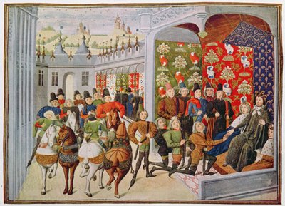 Harl 4380 f.40 Kong Charles VI af Frankrig modtager de engelske udsendinge, fra 