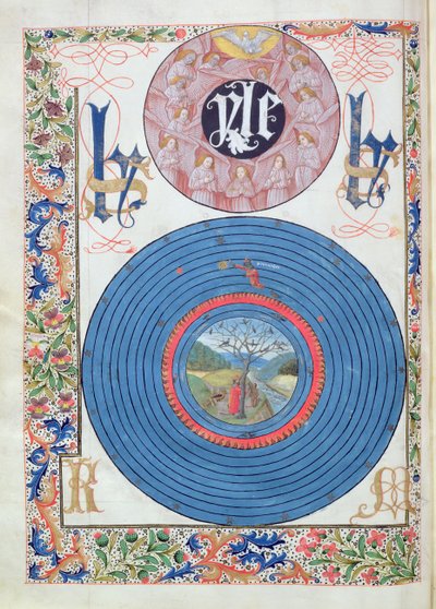 Ms 324 f.13 v. Holy Dove & Matter, fra Metamorphoses af Ovid, 1479 af Netherlandish School