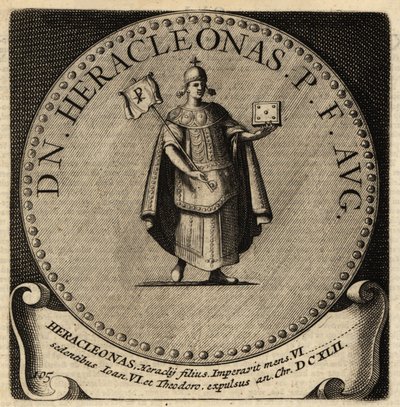 Portræt af den byzantinske kejser Heraklonas. af Netherlandish School