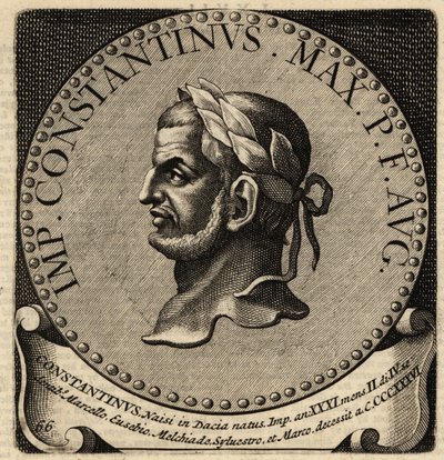 Portræt af den romerske kejser Konstantin den Store. af Netherlandish School
