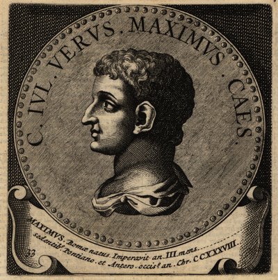 Portræt af den romerske kejser Gaius Julius Verus Maximus af Netherlandish School