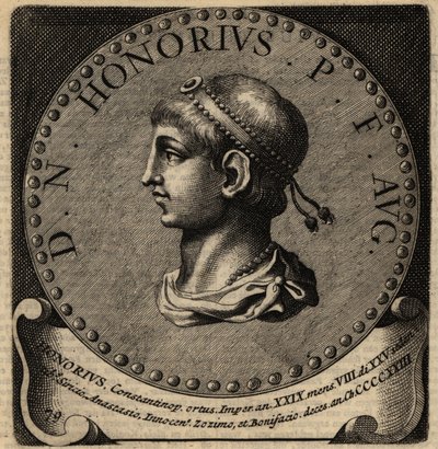 Portræt af den romerske kejser Honorius. af Netherlandish School