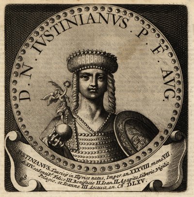 Portræt af den romerske kejser Justinian I. af Netherlandish School