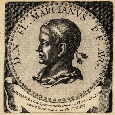 Portræt af den romerske kejser Marcian. af Netherlandish School