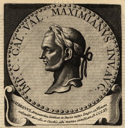 Portræt af den romerske kejser Maximian. af Netherlandish School
