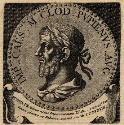 Portræt af den romerske kejser Pupienus. af Netherlandish School