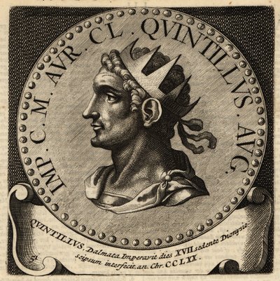 Portræt af den romerske kejser Quintillus. af Netherlandish School