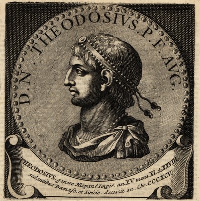 Portræt af den romerske kejser Theodosius I. af Netherlandish School