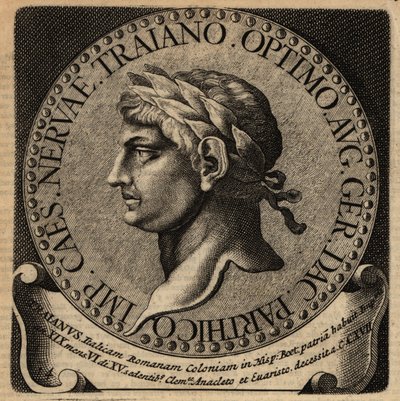 Portræt af den romerske kejser Trajan. af Netherlandish School
