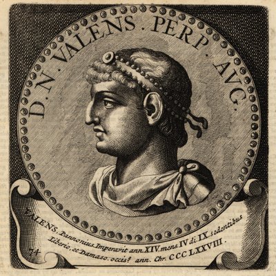 Portræt af romersk kejser Valens. af Netherlandish School
