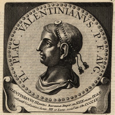 Portræt af den romerske kejser Valentinian III. af Netherlandish School