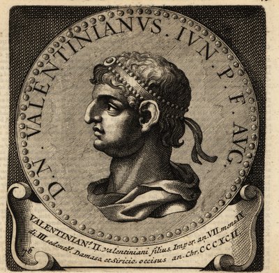 Portræt af den romerske kejser Valentinian II. af Netherlandish School