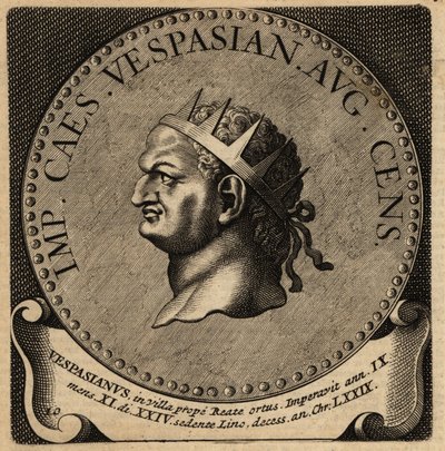 Portræt af den romerske kejser Vespasian. af Netherlandish School