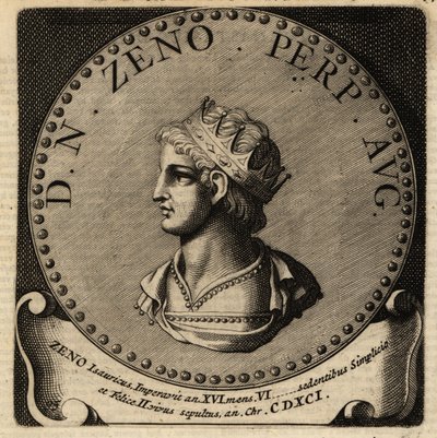 Portræt af den romerske kejser Zeno. af Netherlandish School