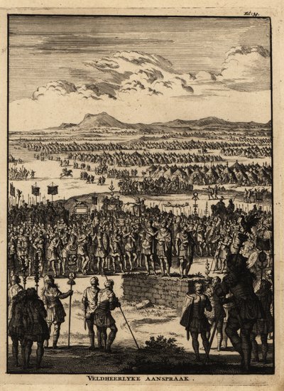 Romerske centurioner og legionærer lytter til en tale. af Netherlandish School
