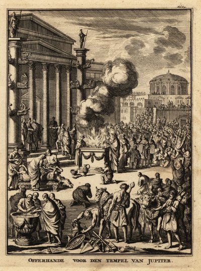 Offer foran Jupitertemplet i Rom. af Netherlandish School