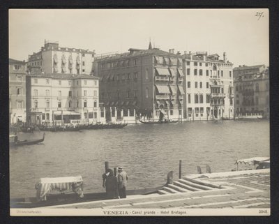Eksteriør af Hotel Bretagne i Venedig Venedig - Grand Canal - Hotel Brittany (titel på objektet) af Neue Photographische Gesellschaft