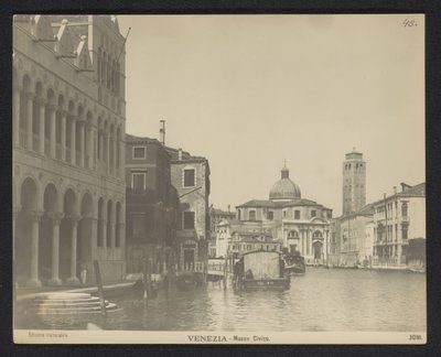 Gevel van de Fondaco dei Turchi te Venetië Venedig - Civic Museum (titel på objekt) af Neue Photographische Gesellschaft