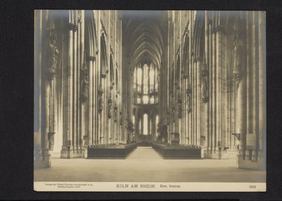 Interiør af Kölner Domkirke Köln am Rhein. Dom, Inneres (titel på objekt) af Neue Photographische Gesellschaft