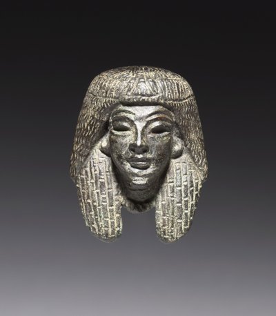 Bronzebeslag fra et "Shawabty-bundt": Hoved, sent 18. til tidligt 19. dynasti, ca. 1336-1256 f.Kr. af New Kingdom Egyptian