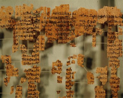 Fragmenter af kongens papyrus eller den kongelige kanon (papyrus) af New Kingdom Egyptian