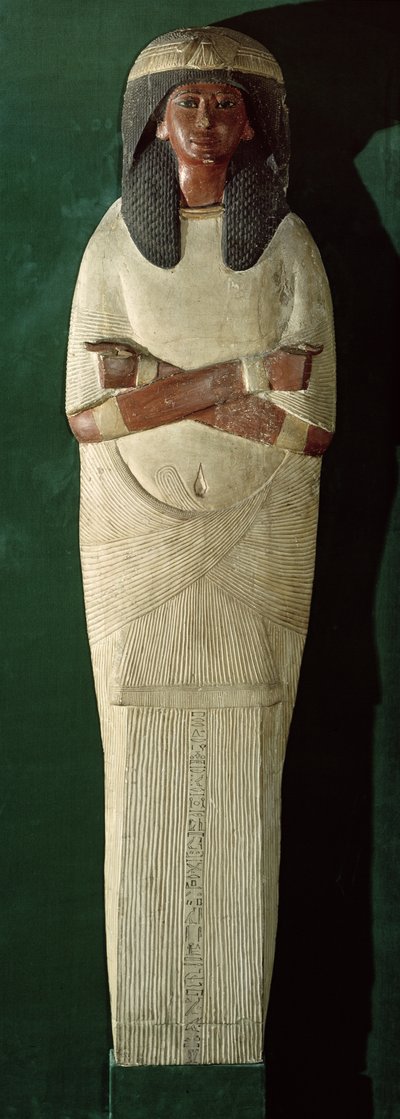 Lågpanel af Piays Mumie, ca. 1279-1213 f.Kr. (malet træ, stuk) af New Kingdom Egyptian