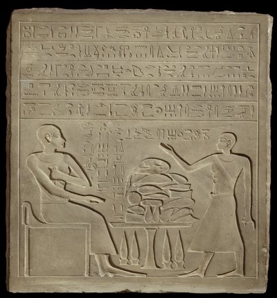 Stela of Imeny (kalksten) af New Kingdom Egyptian