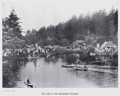 New Plymouth, New Zealand: The Lake in the Recreation Grounds (s/h-billede) af New Zealand Photographer