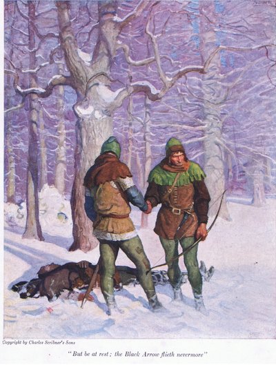 Men vær i ro, den sorte pil flyver ikke mere, 1916 af Newell Convers Wyeth