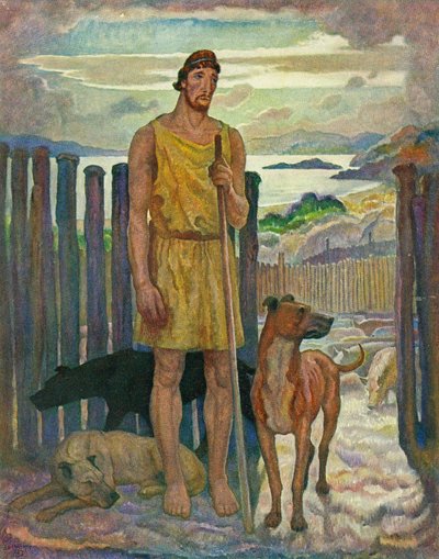 Eumaeus, svinehyrden af Newell Convers Wyeth