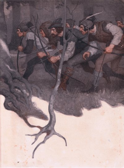 Indvendigt omslagsdesign, 1916 af Newell Convers Wyeth