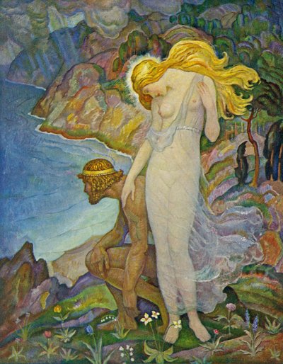 Odysseus og Calypso af Newell Convers Wyeth