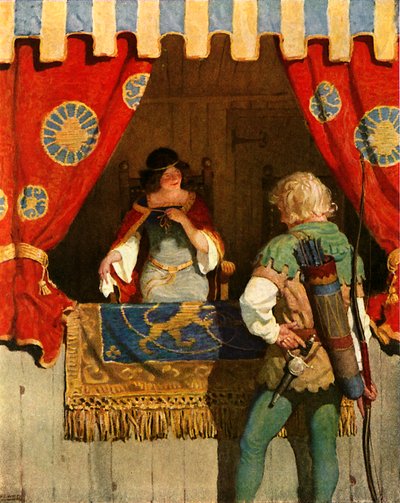 Robin møder Maid Marian af Newell Convers Wyeth