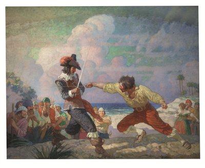 Duellen på stranden af Newell Convers Wyeth