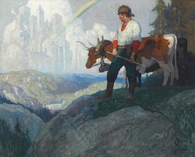 The Pioneer and the Vision, ca. 1918 (olie på lærred) af Newell Convers Wyeth