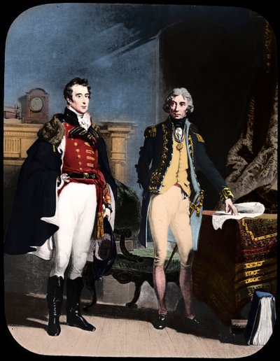 Hæren og flåden, Wellington og Nelson, c1805. af Newton and Co