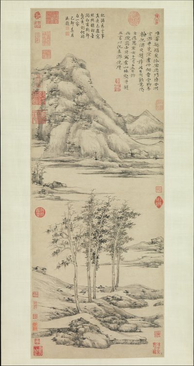 Woods and Valleys of Mount Yu, dateret 1372. af Ni Zan