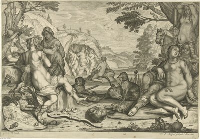 Diana i Callisto af Nicaise de Ruyter