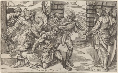 Samson og Delila af Niccolò Boldrini after Titian