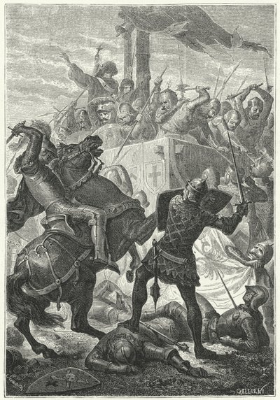 Kampen om langobardernes carroccio i slaget ved Cortenouva af Niccolo Sanesi