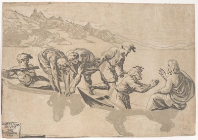 The Miraculous Draft of Fishes, 1540-1550 genudgivet 1609., 1540-1550 genudgivet 1609. af Niccolo Vicentino