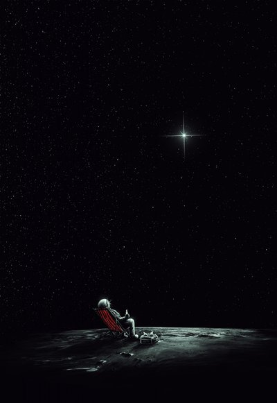 Astronauten, der betragter stjernerne af Nicebleed