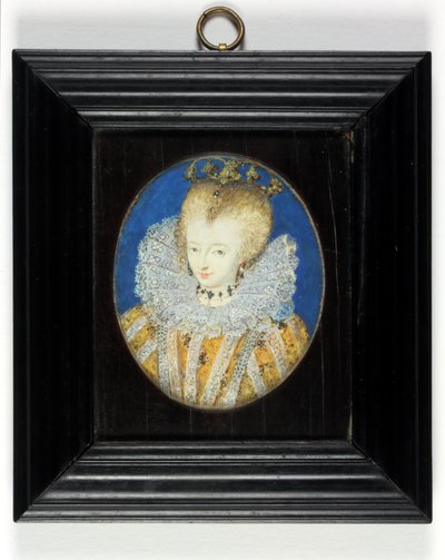 En dame, der traditionelt identificeres som dronning Elizabeth I, når prinsesse (emalje) af Nicholas Hilliard