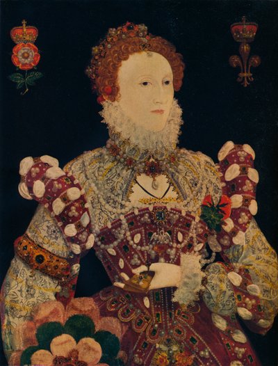 Elizabeth I, dronning af England og Irland, c1574 af Nicholas Hilliard