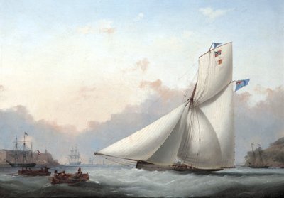En Cutter Yacht i Plymouth Sound af Nicholas Matthews Condy