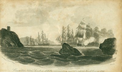 Commodore Nelsons Squadron manøvrerede dygtigt mod en overlegen fransk styrke i 1795 af Nicholas Pocock